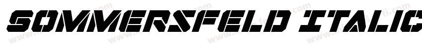 Sommersfeld Italic Italic字体转换